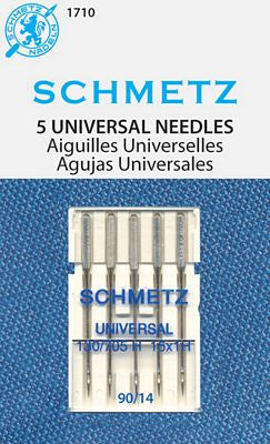 Schmetz Universal Sewing Machine Needles, size 90/14, 5-pack