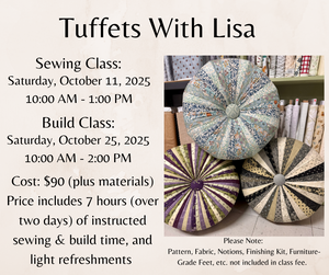 Tuffets With Lisa: 10/11/2025 and 10/25/25