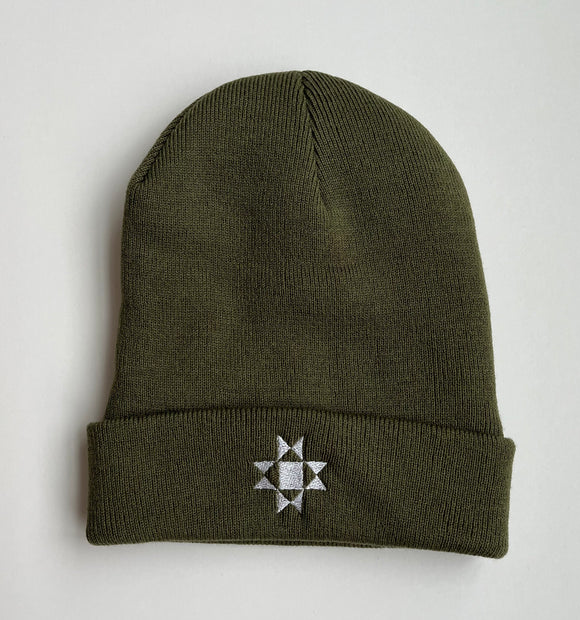 Ohio Star Fleece-Lined Knit Hat: Olive
