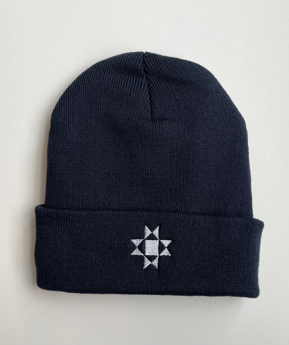 Ohio Star Fleece-Lined Knit Hat: Navy