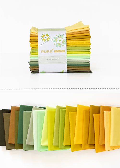 AGF Fat Quarter Bundle: Pure Solids: SPROUTING